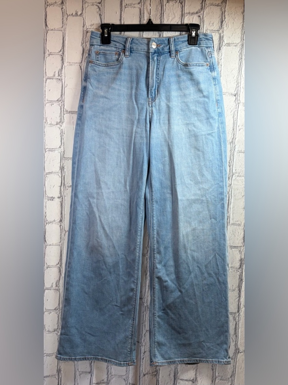 American Eagle :4 Curvy Super High- Rise Baggy Blue Women’s Wide Leg Jeans